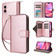 iPhone 17 9 Card Slots Zipper Wallet Bag Leather Phone Case - Rose Gold