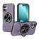 iPhone 17 Alloy Rotating Holder MagSafe Shockproof Phone Case - Dark Purple
