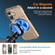 iPhone 17 Alloy Rotating Holder MagSafe Shockproof Phone Case - Gold