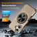 iPhone 17 Alloy Rotating Holder MagSafe Shockproof Phone Case - Gold