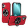 iPhone 17 Alloy Rotating Holder MagSafe Shockproof Phone Case - Red
