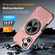 iPhone 17 Alloy Rotating Holder MagSafe Shockproof Phone Case - Rose Gold