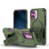 iPhone 17 Armor Magsafe Holder PC Hybrid TPU Phone Case - Army Green