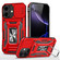 iPhone 17 Armor PC + TPU Camera Shield Phone Case - Red