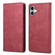 iPhone 17 Business Solid Color Magnetic RFID Leather Phone Case - Red