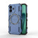 iPhone 17 Butterfly Armor MagSafe Magnetic Ring Shockproof Phone Case - Blue