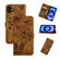 iPhone 17 Butterfly Cat Embossing Flip Leather Phone Case - Brown