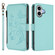 iPhone 17 Butterfly Love Flower Multi-card Zipper Wallet Leather Phone Case - Mint Green