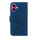 iPhone 17 Butterfly Rose Embossed Leather Phone Case - Blue