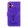 iPhone 17 Butterfly Rose Embossed Leather Phone Case - Purple