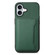 iPhone 17 Calf Texture Card Bag Design Full Coverage Phone Case - Green