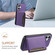 iPhone 17 Calf Texture Card Bag Design Full Coverage Phone Case - Purple