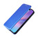 iPhone 17 Carbon Fiber Texture Flip Leather Phone Case - Blue