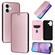iPhone 17 Carbon Fiber Texture Flip Leather Phone Case - Pink