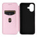 iPhone 17 Carbon Fiber Texture Flip Leather Phone Case - Pink