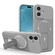 iPhone 17 Carbon Fiber Texture MagSafe Phone Case with Holder - Grey