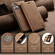 iPhone 17 CaseMe 013 Multifunctional Horizontal Flip Leather Phone Case - Brown