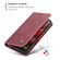 iPhone 17 CaseMe 013 Multifunctional Horizontal Flip Leather Phone Case - Red
