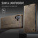 iPhone 17 CaseMe 033 Calf Leather Lining Microfibre RFID Blocking Phone Case - Coffee