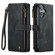 iPhone 17 CaseMe C30 Card Slots Zipper Wallet Leather Phone Case - Black