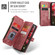 iPhone 17 CaseMe C30 Card Slots Zipper Wallet Leather Phone Case - Red