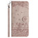 iPhone 17 Cat Embossing Pattern Leather Phone Case with Lanyard - Grey