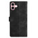 iPhone 17 Cherry Blossom Butterfly Skin Feel Embossed PU Phone Case - Black