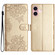 iPhone 17 Cherry Blossom Butterfly Skin Feel Embossed PU Phone Case - Gold
