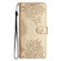 iPhone 17 Cherry Blossom Butterfly Skin Feel Embossed PU Phone Case - Gold