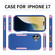 iPhone 17 Commuter Shockproof TPU + PC Phone Case - Royal Blue+Pink