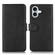iPhone 17 Cow Texture Leather Phone Case - Black
