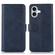 iPhone 17 Cow Texture Leather Phone Case - Blue