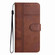 iPhone 17 Cowhide Texture Stitching Leather Phone Case - Coffee
