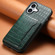 iPhone 17 Crocodile Texture Card Bag Design Full Coverage Phone Case - Green
