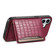 iPhone 17 Crocodile Texture Card Bag Design Full Coverage Phone Case - Red