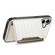iPhone 17 Crocodile Texture Card Bag Design Full Coverage Phone Case - White