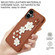 iPhone 17 Crossbody Flower Pattern Leather Phone Case - Brown