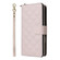 iPhone 17 Crossbody Rhombic Zipper Tower Buckle Leather Phone Case with Lanyard - Beige