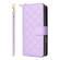 iPhone 17 Crossbody Rhombic Zipper Tower Buckle Leather Phone Case with Lanyard - Purple
