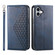 iPhone 17 Cubic Grid Calf Texture Magnetic Leather Phone Case - Blue