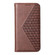 iPhone 17 Cubic Grid Calf Texture Magnetic Leather Phone Case - Brown