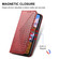 iPhone 17 Cubic Grid Calf Texture Magnetic Leather Phone Case - Red
