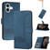 iPhone 17 Cubic Skin Feel Flip Leather Phone Case - Blue