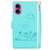 iPhone 17 Cute Cats RFID Leather Phone Case - Green