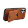 iPhone 17 Denior D06 PU Back Cover Card Slot Holder Phone Case - Brown