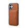 iPhone 17 Denior D08 PU Single Card Slot Holder Phone Case - Brown