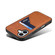 iPhone 17 Denior D09 PU Dual Card Slot Back Cover Phone Case - Brown