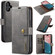 iPhone 17 DG.MING Crazy Horse Texture Detachable Magnetic Leather Phone Case - Grey
