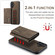 iPhone 17 DG.MING M1 Series 3-Fold Multi Card Wallet Leather Phone Case - Coffee