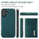 iPhone 17 DG.MING M1 Series 3-Fold Multi Card Wallet Leather Phone Case - Green